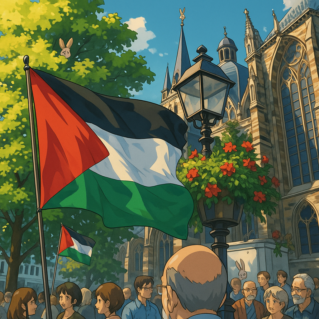 30.08.2025 Vor dem Dom in Aachen für Gaza 2